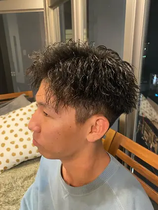 ショート パーマ ヘアアレンジ メンズ men'slapis YUTOのヘアスタイル