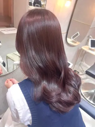 ロング Loom.by Sea【新宿】所属・暖色カラー/新宿/韓 国風レイヤー鮫島志穂のヘアスタイル