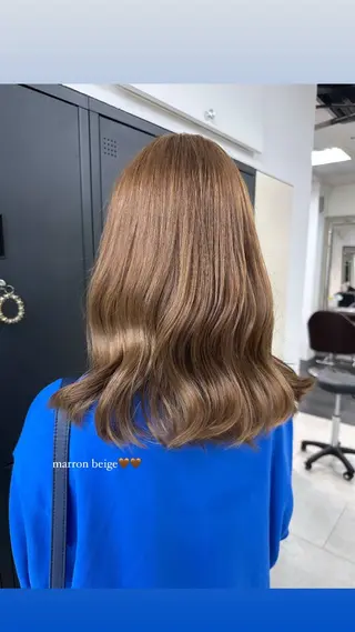 セミロング 透明感カラー/暖色 木村 実来のヘアスタイル