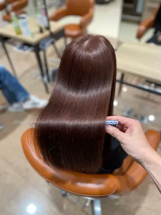 セミロング 脱白髪染め白髪ぼかし TERA（寺崎）のヘアスタイル