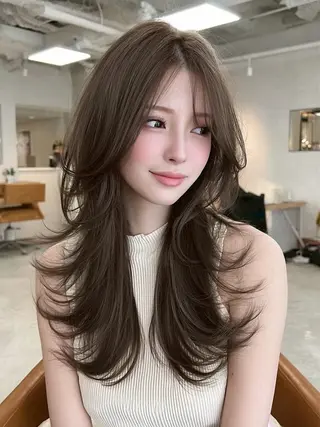 ロング カラー 💎透明感/韓国/ レイヤー/泉亮介💎のヘアスタイル