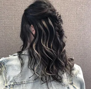 ミディアム カラー ヘアアレンジ アンドウ ユウ/ レイヤーカット/韓国のヘアスタイル