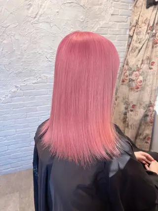 セミロング カラー SHIN/レイヤー カット×クロスパーマのヘアスタイル