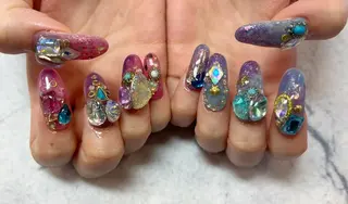 ネイル ネイルリボン 受付スタッフのネイルデザイン