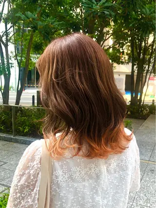 ミディアム 透明感カラー❄️要 半個室×マンツーマンのヘアスタイル