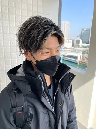 ショート カラー メンズ メンズ特化 パーマ/オザワのヘアスタイル