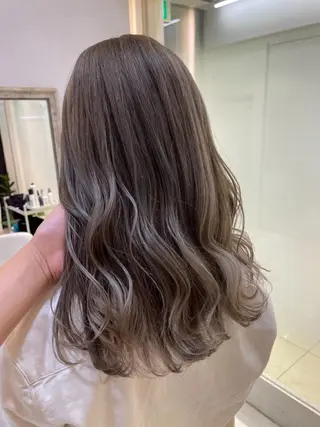 ミディアム カラー 艶質改善/縮毛矯正 ササキナツミのヘアスタイル