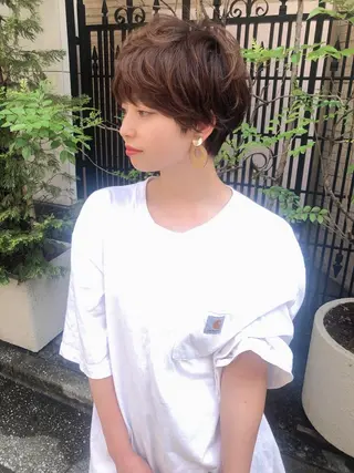 ショート カラー パーマ 🌟イメチェン美容師 🌟清水 大輝のヘアスタイル