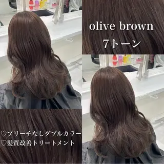 カラー 🤍透明感ブラウン himi🤍のヘアスタイル