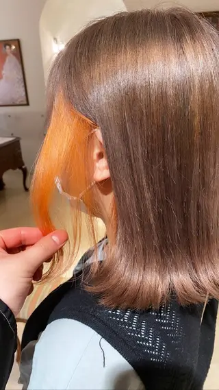 ミディアム カラー カラースペシャリスト ・齊藤 羽瑠輝のヘアスタイル