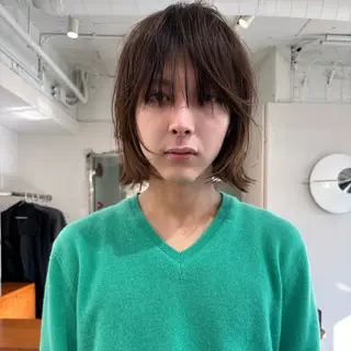 ミディアム カジュアルパーマ/ 似合わせヘア/ショウのヘアスタイル