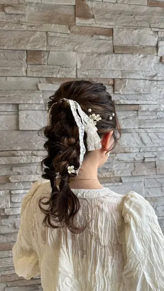 ヘアアレンジ 艶髪/ブリーチなし Wカラー🌺yuiのヘアスタイル