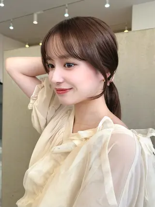 ロング 早田 華のヘアスタイル