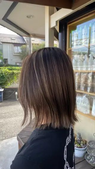 ミディアム 白髪ケア  BAUM まやのヘアスタイル