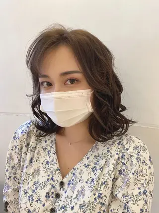 ミディアム 勝沼 佑季のヘアスタイル