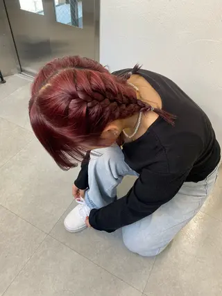 ミディアム 暖色カラー/レイヤー カット☁️MEI☁️のヘアスタイル