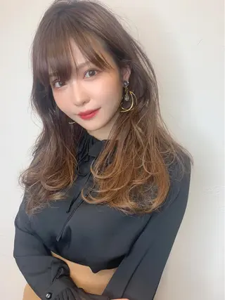 セミロング 中園 祥吾のヘアスタイル