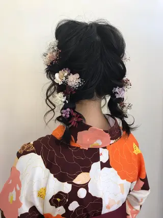 ミディアム ヘアアレンジ マンツーマン 縮毛矯正/マユコのヘアスタイル