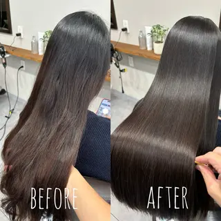 ロング 縮毛矯正、髪質改善／ 松田 龍之介のヘアスタイル