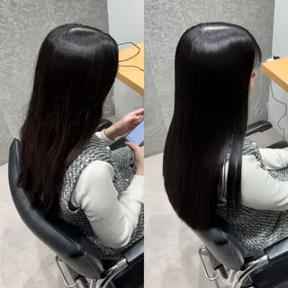 セミロング カラー 髪質改善ヘアケア 艶髪特化/上田のヘアスタイル