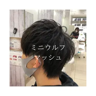ショート メンズ 髪質改善× ハイライト溝江のヘアスタイル