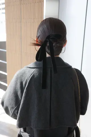 セミロング カラー ヘアアレンジ RECO share salon所属・hiide sisiのヘアスタイル