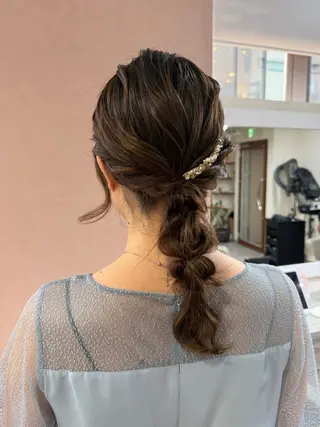 ミディアム ヘアアレンジ 韓国風パーマ/ヘア セット/店長みづきのヘアスタイル