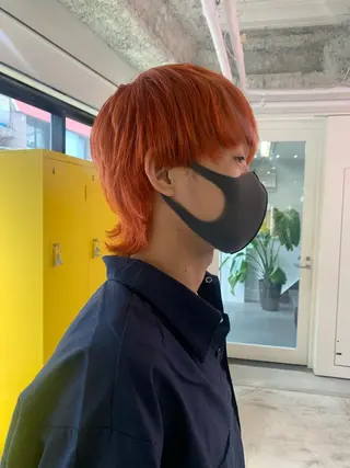 ショート カラー ヘアアレンジ メンズ 🧨ブリーチー×ボブ レイヤー💎じゅえるのヘアスタイル