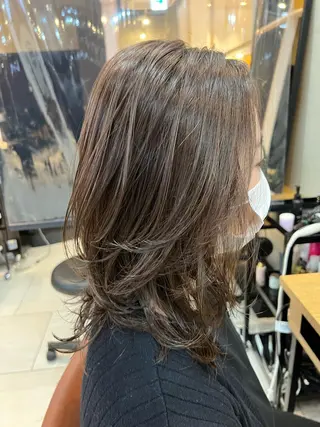 ミディアム カラー メンズカット曲がる 縮毛矯正佐々木タクマのヘアスタイル