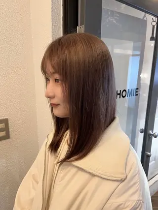セミロング カラー HOMIE TOKYO所属・sora / 渋谷 / ハイトーンのヘアスタイル
