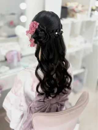 ロング ヘアアレンジ ヘアセットサロン /上坪愛美のヘアスタイル