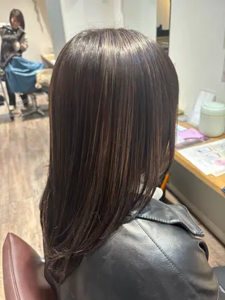 ロング カラー ふじた/透明感カラー レイヤーカットのヘアスタイル