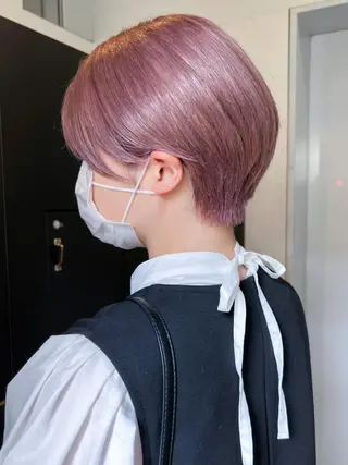 ショート カラー ヘアアレンジ パーマ ITbyALBUM 藤沢店のヘアスタイル