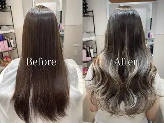 ロング MEI💫銀座 エクステ/艶カラーのヘアスタイル