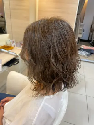 ショート カラー 塩谷黎✨ブリーチ無W カラーメンズパーマ✨のヘアスタイル