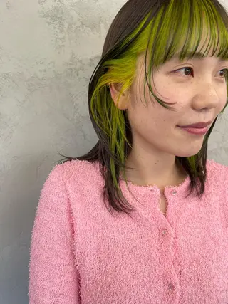 ミディアム カラー ダブルカラー /まつ毛パーマ🎀のヘアスタイル