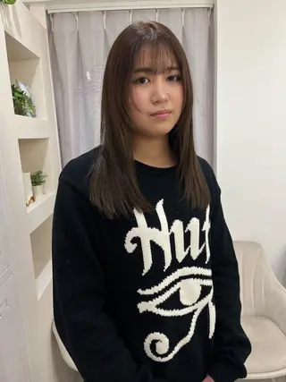 ミディアム カラー 松村 澪里のヘアスタイル