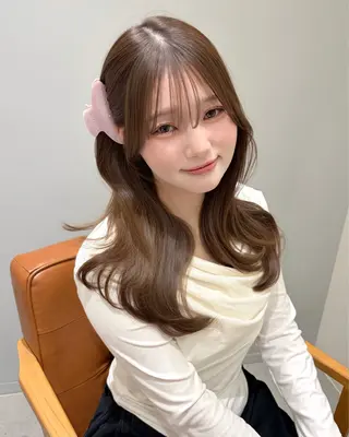 ロング カラー ヘアアレンジ canoe　松江所属・似合わせレイヤー♡ 顔周り♡minamiのヘアスタイル