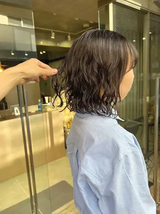 パーマ ボブパーマコテ巻き風 パーマNo1深江秀平のヘアスタイル