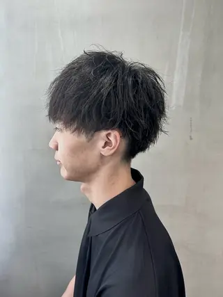 ショート メンズ ラウンドマッシュ/ フェザーショート大阪のヘアスタイル