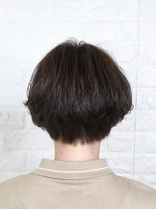 ショート カラー パーマ エイジングケア特化 美容師✂️山崎竜二のヘアスタイル