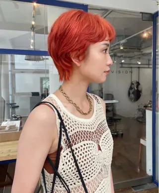 ショート カラー VISION   aoyama所属・かがやしづ ⭐️ハイトーンのヘアスタイル