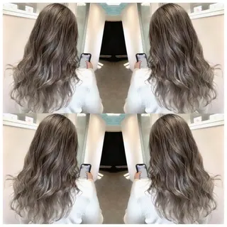 ロング ヘアアレンジ 松井那津子 /ハイライトブリーチのヘアスタイル