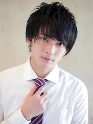 ショート カラー パーマ メンズ Soleria /ソレリア所属・Soleria 田中慎一のヘアスタイル