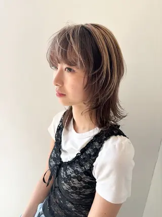 セミロング カラー Takuma Suzuki中目黒のヘアスタイル