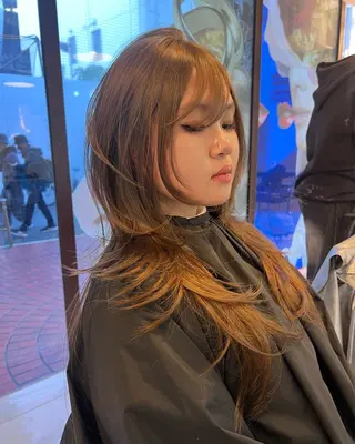 セミロング カラー ヘアアレンジ @kyoniyy KYONIのヘアスタイル