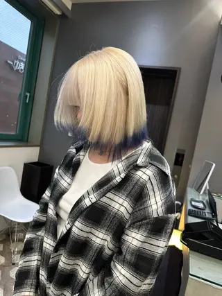 ミディアム カラー ケアブリーチ/エフェ クトブリーチ/天神のヘアスタイル