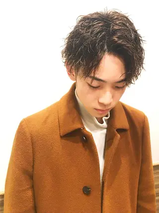 ミディアム ゼロスバーバーショップ所属・予約1000件超 ✨メンズパーマのヘアスタイル