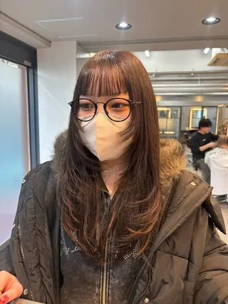 ロング レイヤー✂︎ぷつボブ 艶カラー🤍noaのヘアスタイル