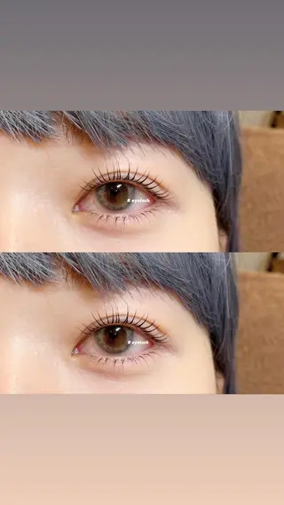 ミディアム カラー パーマ ヘアアレンジ メンズ キッズ ネイル マツエク・マツパ アイブロウ 𝑹 eyelashのマツエク・マツパデザイン